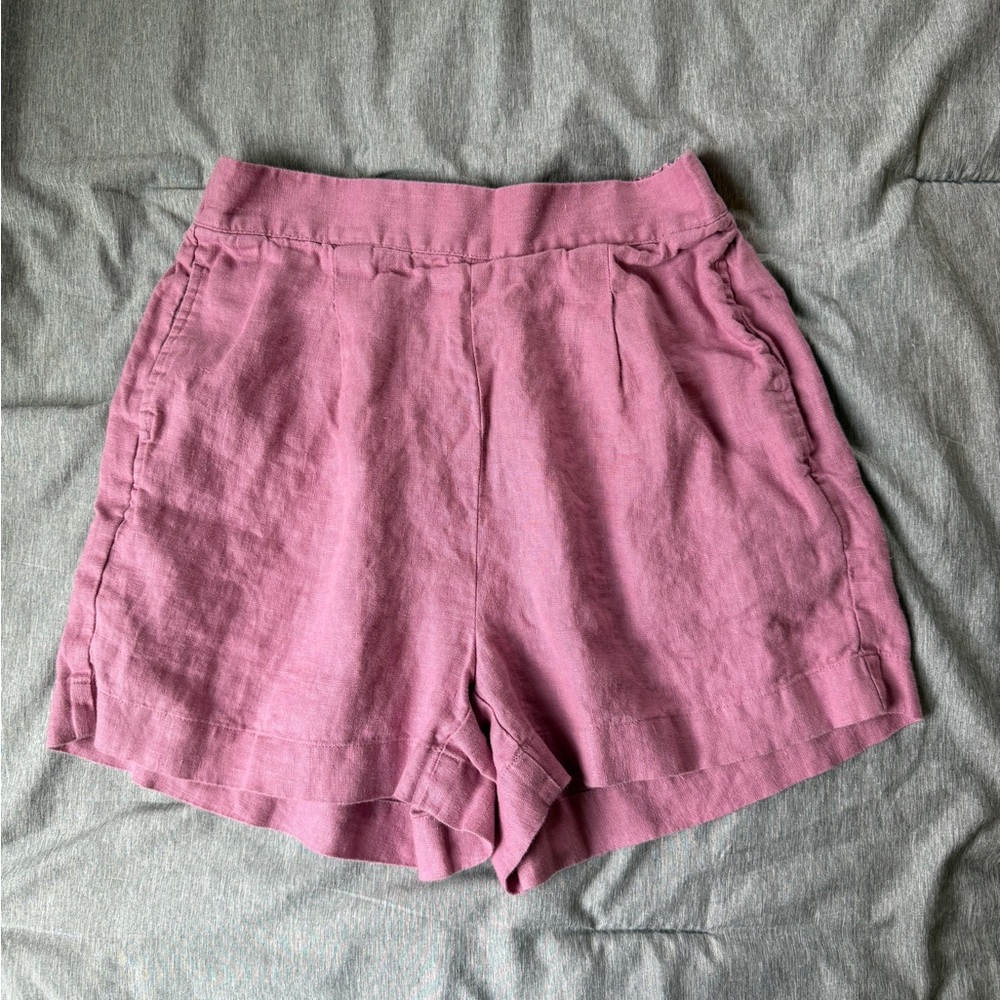 Women's Madewell Linen Shorts - Picture 2 of 5